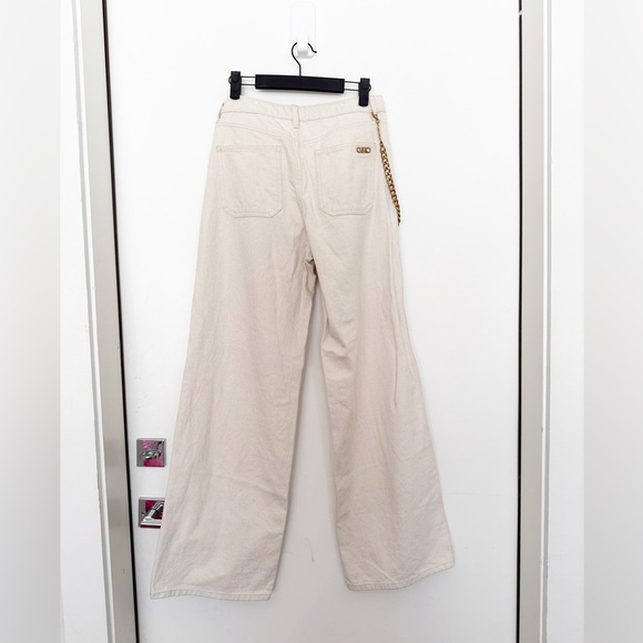 Michael Kors Relaxed Wide-Leg Jeans in Natural Wash Size 2 - Picture 7 of 9